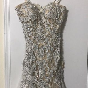 Jovani prom dress cream white